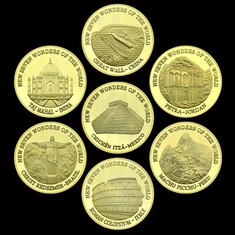 Moneta gettone da gioco in metallo dorato lucido